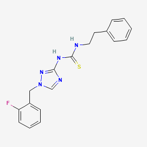 N-[1-(2-fluorobenzyl)-1H-1,2,4-triazol-3-yl]-N'-(2-phenylethyl)thiourea