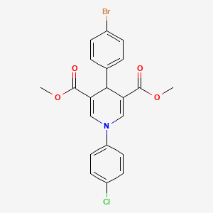 dimethyl 4-(4-bromophenyl)-1-(4-chlorophenyl)-1,4-dihydro-3,5-pyridinedicarboxylate