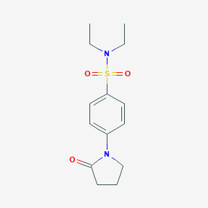molecular formula C14H20N2O3S B362608 1-{4-[(Diethylamino)sulfonyl]phenyl}pyrrolidin-2-one CAS No. 919627-32-0