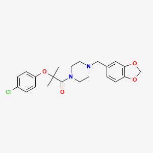 1-{4-[(2H-1,3-BENZODIOXOL-5-YL)METHYL]PIPERAZIN-1-YL}-2-(4-CHLOROPHENOXY)-2-METHYLPROPAN-1-ONE