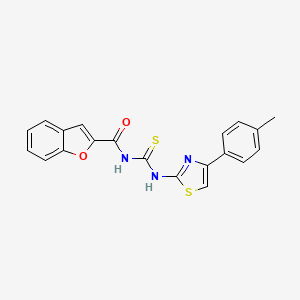 N-({[4-(4-methylphenyl)-1,3-thiazol-2-yl]amino}carbonothioyl)-1-benzofuran-2-carboxamide