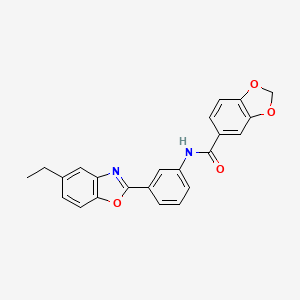 N-[3-(5-ethyl-1,3-benzoxazol-2-yl)phenyl]-1,3-benzodioxole-5-carboxamide