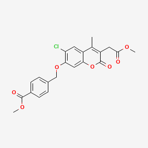 methyl 4-({[6-chloro-3-(2-methoxy-2-oxoethyl)-4-methyl-2-oxo-2H-chromen-7-yl]oxy}methyl)benzoate