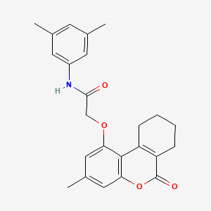 N-(3,5-dimethylphenyl)-2-[(3-methyl-6-oxo-7,8,9,10-tetrahydro-6H-benzo[c]chromen-1-yl)oxy]acetamide