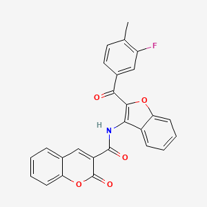 N-[2-(3-fluoro-4-methylbenzoyl)-1-benzofuran-3-yl]-2-oxo-2H-chromene-3-carboxamide