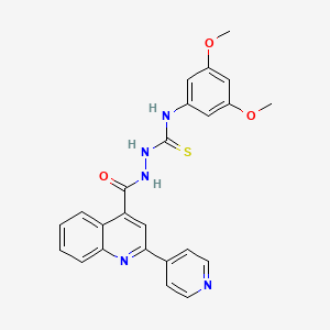 N-(3,5-dimethoxyphenyl)-2-{[2-(4-pyridinyl)-4-quinolinyl]carbonyl}hydrazinecarbothioamide