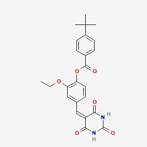 [2-Ethoxy-4-[(2,4,6-trioxo-1,3-diazinan-5-ylidene)methyl]phenyl] 4-tert-butylbenzoate