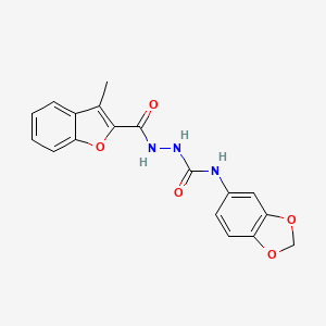 N-1,3-benzodioxol-5-yl-2-[(3-methyl-1-benzofuran-2-yl)carbonyl]hydrazinecarboxamide