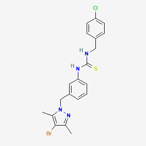 N-{3-[(4-bromo-3,5-dimethyl-1H-pyrazol-1-yl)methyl]phenyl}-N'-(4-chlorobenzyl)thiourea