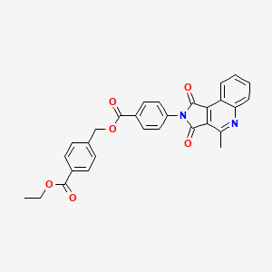 4-(ethoxycarbonyl)benzyl 4-(4-methyl-1,3-dioxo-1,3-dihydro-2H-pyrrolo[3,4-c]quinolin-2-yl)benzoate