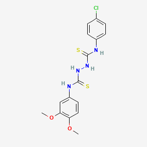 N-(4-chlorophenyl)-N'-(3,4-dimethoxyphenyl)-1,2-hydrazinedicarbothioamide