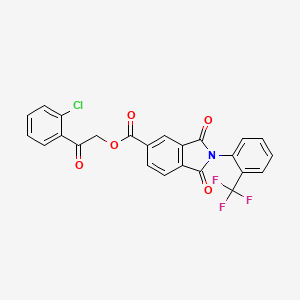 2-(2-chlorophenyl)-2-oxoethyl 1,3-dioxo-2-[2-(trifluoromethyl)phenyl]-5-isoindolinecarboxylate