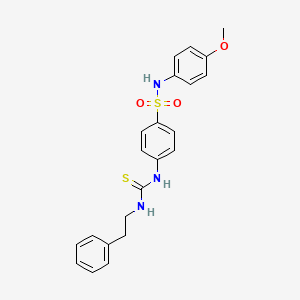 N-(4-methoxyphenyl)-4-({[(2-phenylethyl)amino]carbonothioyl}amino)benzenesulfonamide