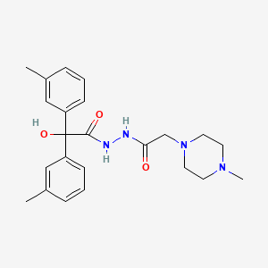 1-Piperazineacetic acid, 4-methyl-, 2-(hydroxybis(3-methylphenyl)acetyl)hydrazide