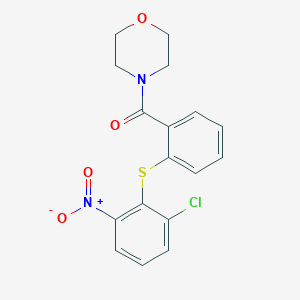 {2-[(2-CHLORO-6-NITROPHENYL)SULFANYL]PHENYL}(MORPHOLINO)METHANONE