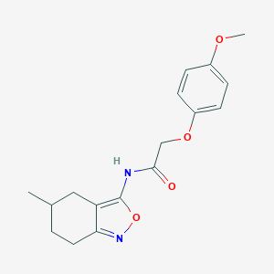 molecular formula C17H20N2O4 B362635 2-(4-methoxyphenoxy)-N-(5-methyl-4,5,6,7-tetrahydro-2,1-benzisoxazol-3-yl)acetamide CAS No. 898494-88-7