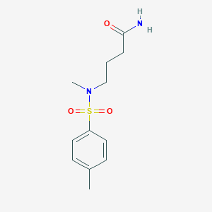 molecular formula C12H18N2O3S B362649 4-{Methyl[(4-methylphenyl)sulfonyl]amino}butanamide CAS No. 881934-54-9