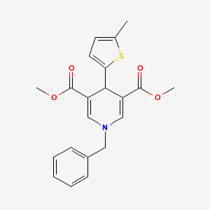 molecular formula C21H21NO4S B3626665 dimethyl 1-benzyl-4-(5-methyl-2-thienyl)-1,4-dihydro-3,5-pyridinedicarboxylate 