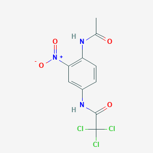 molecular formula C10H8Cl3N3O4 B362670 N-[4-(acetylamino)-3-nitrophenyl]-2,2,2-trichloroacetamide CAS No. 300670-82-0