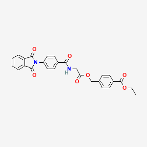 molecular formula C27H22N2O7 B3626742 ethyl 4-[({N-[4-(1,3-dioxo-1,3-dihydro-2H-isoindol-2-yl)benzoyl]glycyl}oxy)methyl]benzoate 