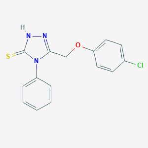 molecular formula C15H12ClN3OS B362680 5-[(4-chlorophenoxy)methyl]-4-phenyl-4H-1,2,4-triazole-3-thiol CAS No. 68212-26-0