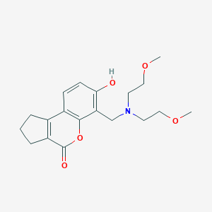 molecular formula C19H25NO5 B362683 6-{[bis(2-methoxyethyl)amino]methyl}-7-hydroxy-2,3-dihydrocyclopenta[c]chromen-4(1H)-one CAS No. 303120-09-4