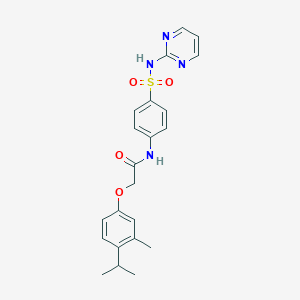 molecular formula C22H24N4O4S B362695 2-(4-isopropyl-3-methylphenoxy)-N-{4-[(2-pyrimidinylamino)sulfonyl]phenyl}acetamide CAS No. 384356-68-7