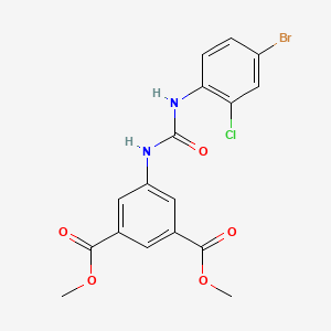 molecular formula C17H14BrClN2O5 B3627195 DIMETHYL 5-{[(4-BROMO-2-CHLOROANILINO)CARBONYL]AMINO}ISOPHTHALATE 