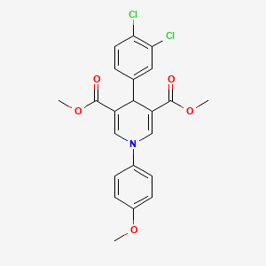 molecular formula C22H19Cl2NO5 B3627213 dimethyl 4-(3,4-dichlorophenyl)-1-(4-methoxyphenyl)-1,4-dihydro-3,5-pyridinedicarboxylate 