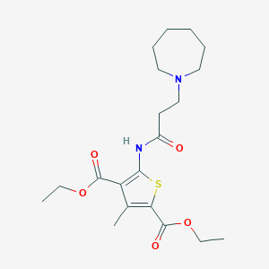 Diethyl 5-(3-(azepan-1-yl)propanamido)-3-methylthiophene-2,4-dicarboxylate