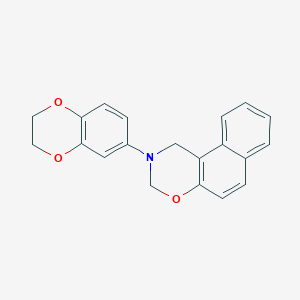 molecular formula C20H17NO3 B362747 2-(2,3-dihydro-1,4-benzodioxin-6-yl)-2,3-dihydro-1H-naphtho[1,2-e][1,3]oxazine CAS No. 384366-92-1