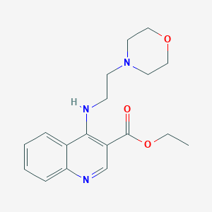 molecular formula C18H23N3O3 B362748 4-(2-Morpholin-4-yl-ethylamino)-quinoline-3-carboxylic acid ethyl ester CAS No. 307535-83-7