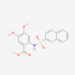 molecular formula C20H19NO6S B3627489 methyl 4,5-dimethoxy-2-[(2-naphthylsulfonyl)amino]benzoate 