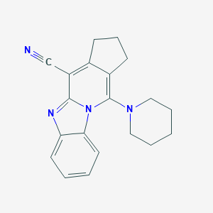 molecular formula C20H20N4 B362750 11-(1-piperidinyl)-2,3-dihydro-1H-cyclopenta[4,5]pyrido[1,2-a]benzimidazole-4-carbonitrile CAS No. 305331-71-9