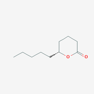 molecular formula C10H18O2 B036277 δ-癸内酯，(+)- CAS No. 2825-91-4
