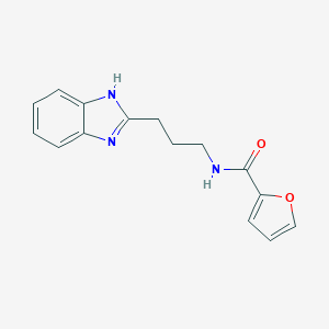 molecular formula C15H15N3O2 B362771 N-[3-(1H-1,3-benzodiazol-2-yl)propyl]furan-2-carboxamide CAS No. 877288-24-9