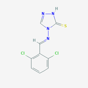 molecular formula C9H6Cl2N4S B362777 4-[(2,6-dichlorobenzylidene)amino]-2,4-dihydro-3H-1,2,4-triazole-3-thione CAS No. 466656-19-9