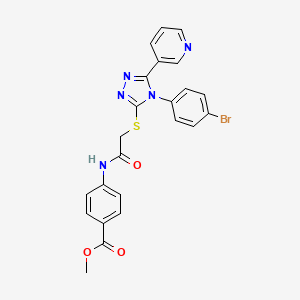 molecular formula C23H18BrN5O3S B3627785 methyl 4-[({[4-(4-bromophenyl)-5-(pyridin-3-yl)-4H-1,2,4-triazol-3-yl]sulfanyl}acetyl)amino]benzoate CAS No. 477329-64-9