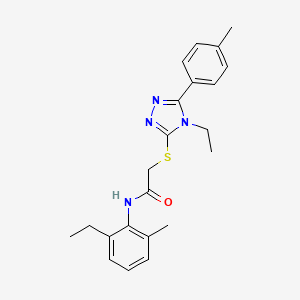 N-(2-ethyl-6-methylphenyl)-2-{[4-ethyl-5-(4-methylphenyl)-4H-1,2,4-triazol-3-yl]sulfanyl}acetamide