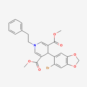 dimethyl 4-(6-bromo-1,3-benzodioxol-5-yl)-1-(2-phenylethyl)-1,4-dihydro-3,5-pyridinedicarboxylate