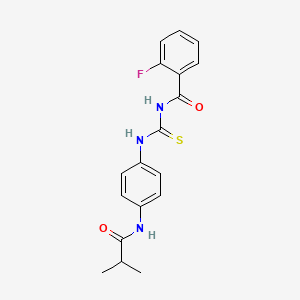 2-fluoro-N-({[4-(isobutyrylamino)phenyl]amino}carbonothioyl)benzamide