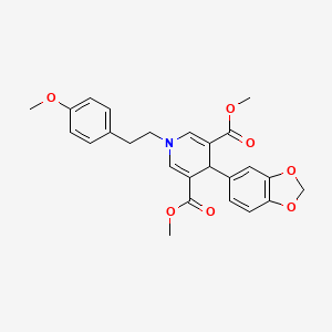 dimethyl 4-(1,3-benzodioxol-5-yl)-1-[2-(4-methoxyphenyl)ethyl]-1,4-dihydro-3,5-pyridinedicarboxylate