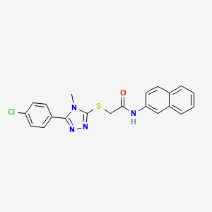 2-{[5-(4-chlorophenyl)-4-methyl-4H-1,2,4-triazol-3-yl]sulfanyl}-N-(naphthalen-2-yl)acetamide