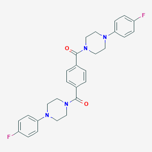molecular formula C28H28F2N4O2 B362790 [4-(4-Fluorophenyl)piperazino](4-{[4-(4-fluorophenyl)piperazino]carbonyl}phenyl)methanone CAS No. 314284-24-7