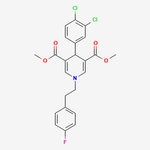 dimethyl 4-(3,4-dichlorophenyl)-1-[2-(4-fluorophenyl)ethyl]-1,4-dihydro-3,5-pyridinedicarboxylate