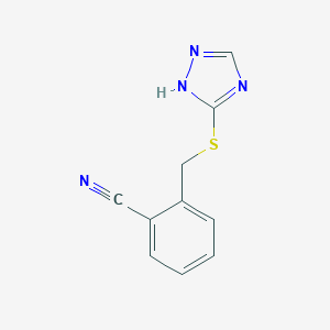 molecular formula C10H8N4S B362792 2-[(4H-1,2,4-triazol-3-ylsulfanyl)methyl]benzonitrile CAS No. 307507-92-2