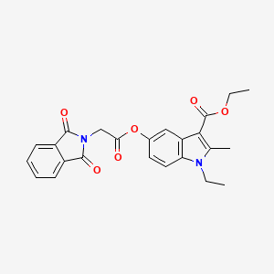 Ethyl 5-[2-(1,3-dioxoisoindol-2-yl)acetyl]oxy-1-ethyl-2-methylindole-3-carboxylate