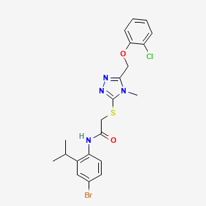 N-(4-bromo-2-propan-2-ylphenyl)-2-[[5-[(2-chlorophenoxy)methyl]-4-methyl-1,2,4-triazol-3-yl]sulfanyl]acetamide