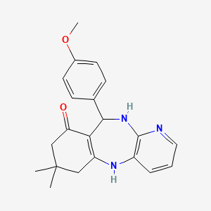 10-(4-methoxyphenyl)-7,7-dimethyl-5,6,7,8,10,11-hexahydro-9H-pyrido[3,2-b][1,4]benzodiazepin-9-one