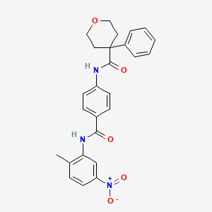 N-(4-{[(2-methyl-5-nitrophenyl)amino]carbonyl}phenyl)-4-phenyltetrahydro-2H-pyran-4-carboxamide